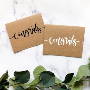 Handwritten Calligraphy Congrats Greeting Card