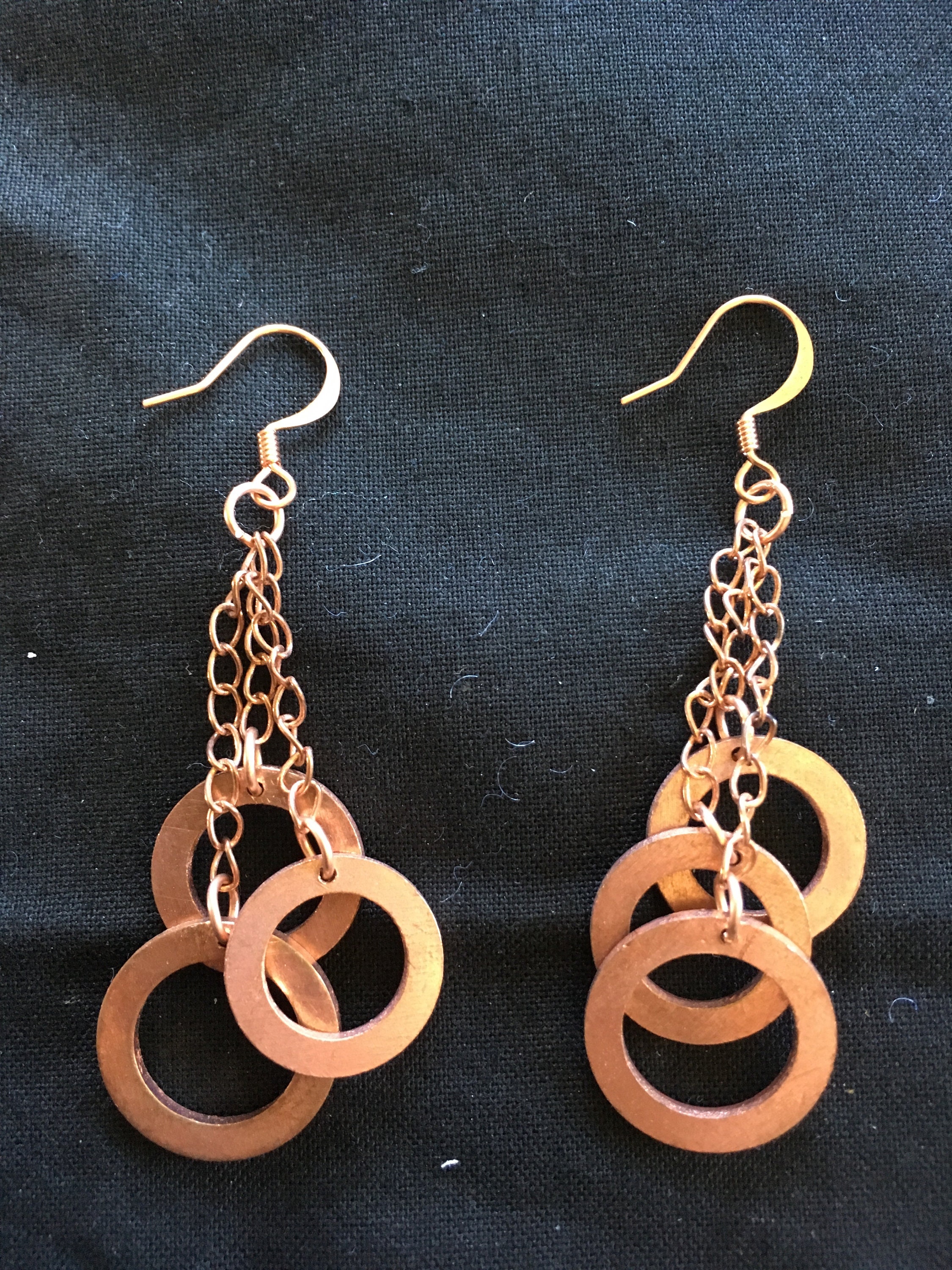 Unique dangling chime copper washer earrings Etsy