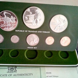 1978 TRINIDAD and Tobago 8 coins Proof set - Free shipping