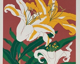 Ann T. Cooper Spring Lilies 1980 Limitierte Siebdruck