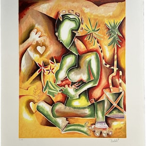 Alexandra Nechita 1998 Big Hearts Are Never Too Big Signed Lithograph