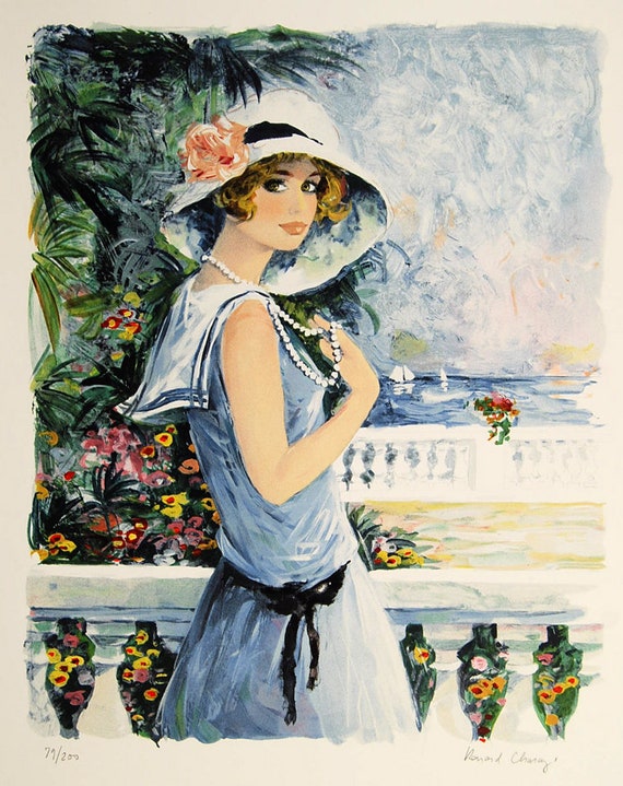 Bernard Charoy | CHAROY, x Odile、希少画集画、新品額装付 Bernard