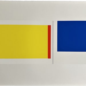 Ilya Bolotowsky 1980 Screen Print Geometric Abstraction Artist Proof