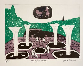 Julian Trevelyan Kensington Gardens London Parks Suite 1969 Signed Limited Edition