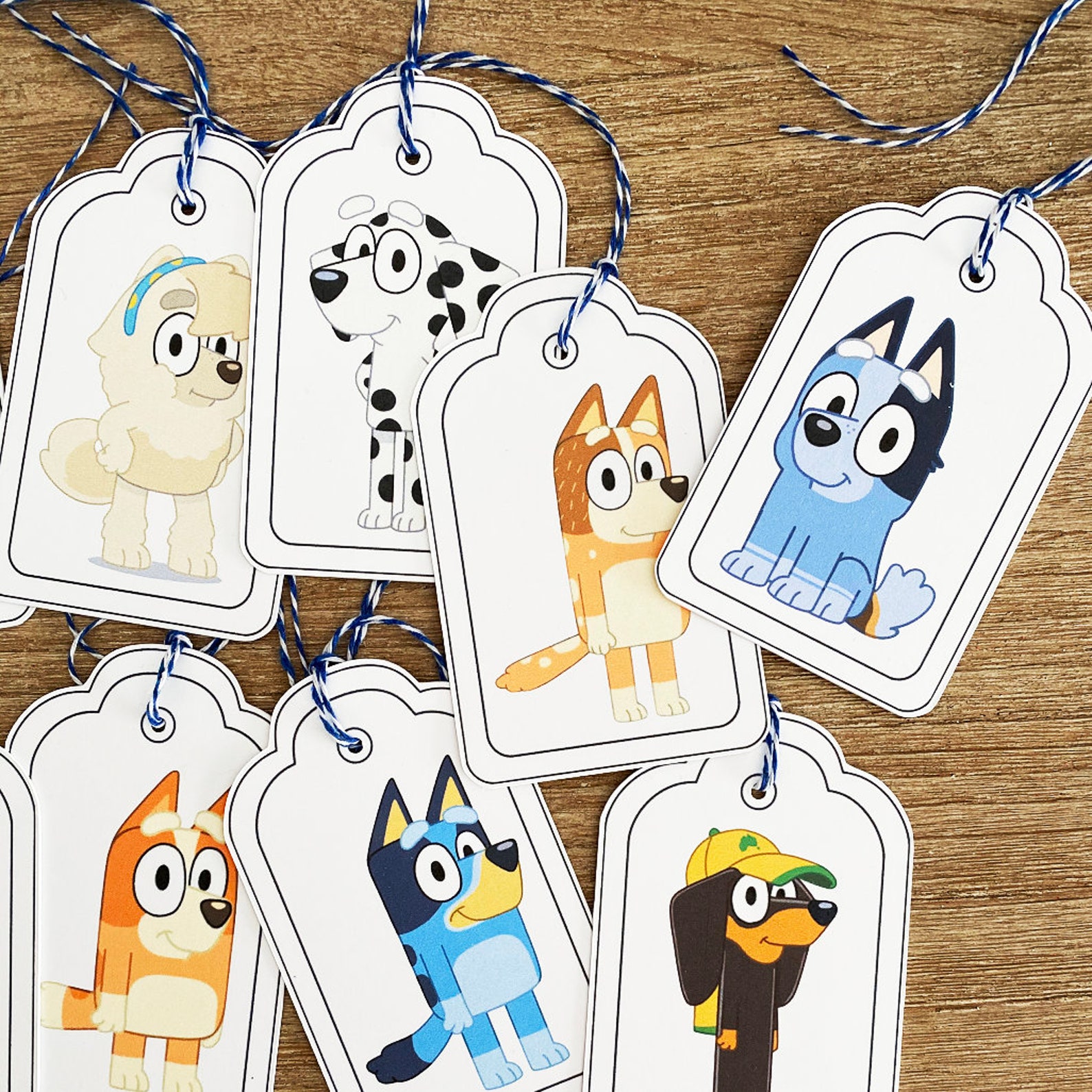 Bluey Birthday Party Gift Tag Decor Etsy
