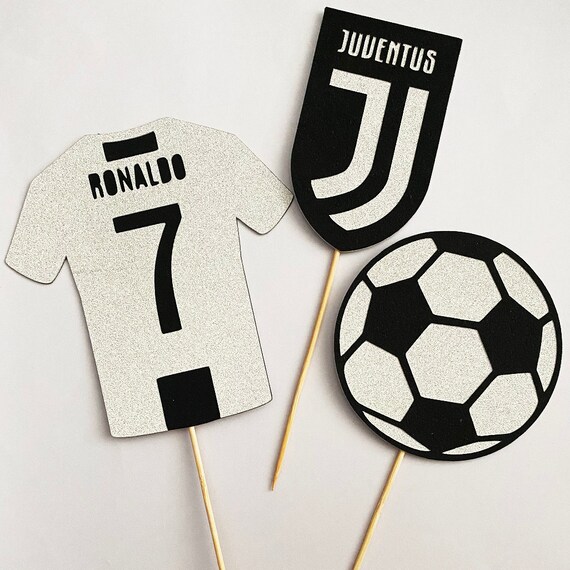 Juventus Ronaldo Soccer Birthday Party Cake Topper Etsy