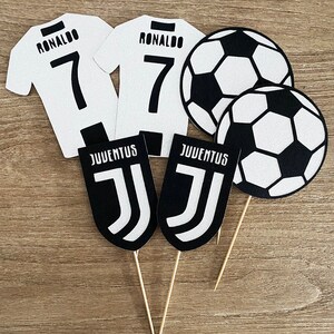 Juventus Ronaldo Soccer Birthday Party Cake Topper Etsy