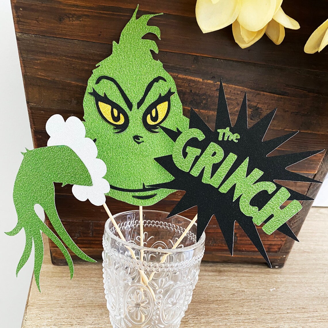 Grinch Birthday Party Cake Topper | Etsy