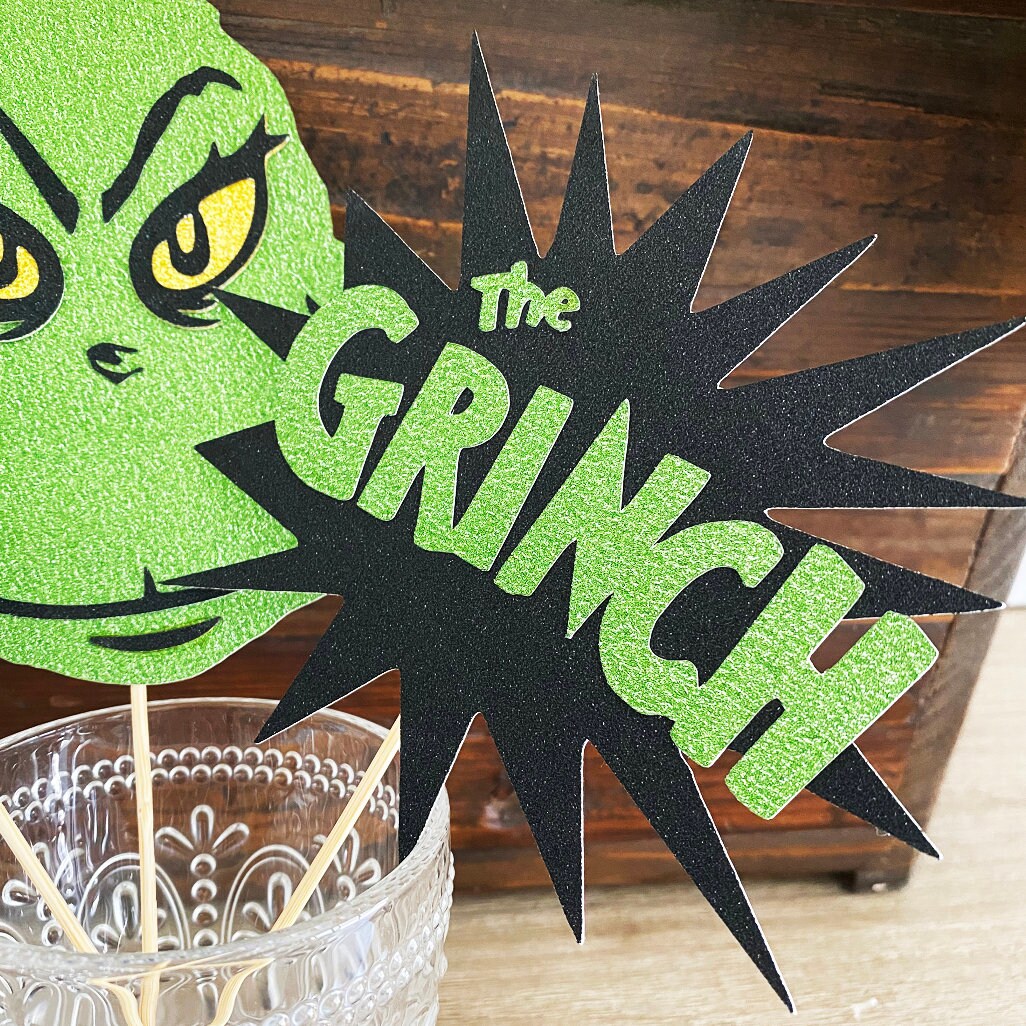 Grinch Birthday Party Cake Topper | Etsy