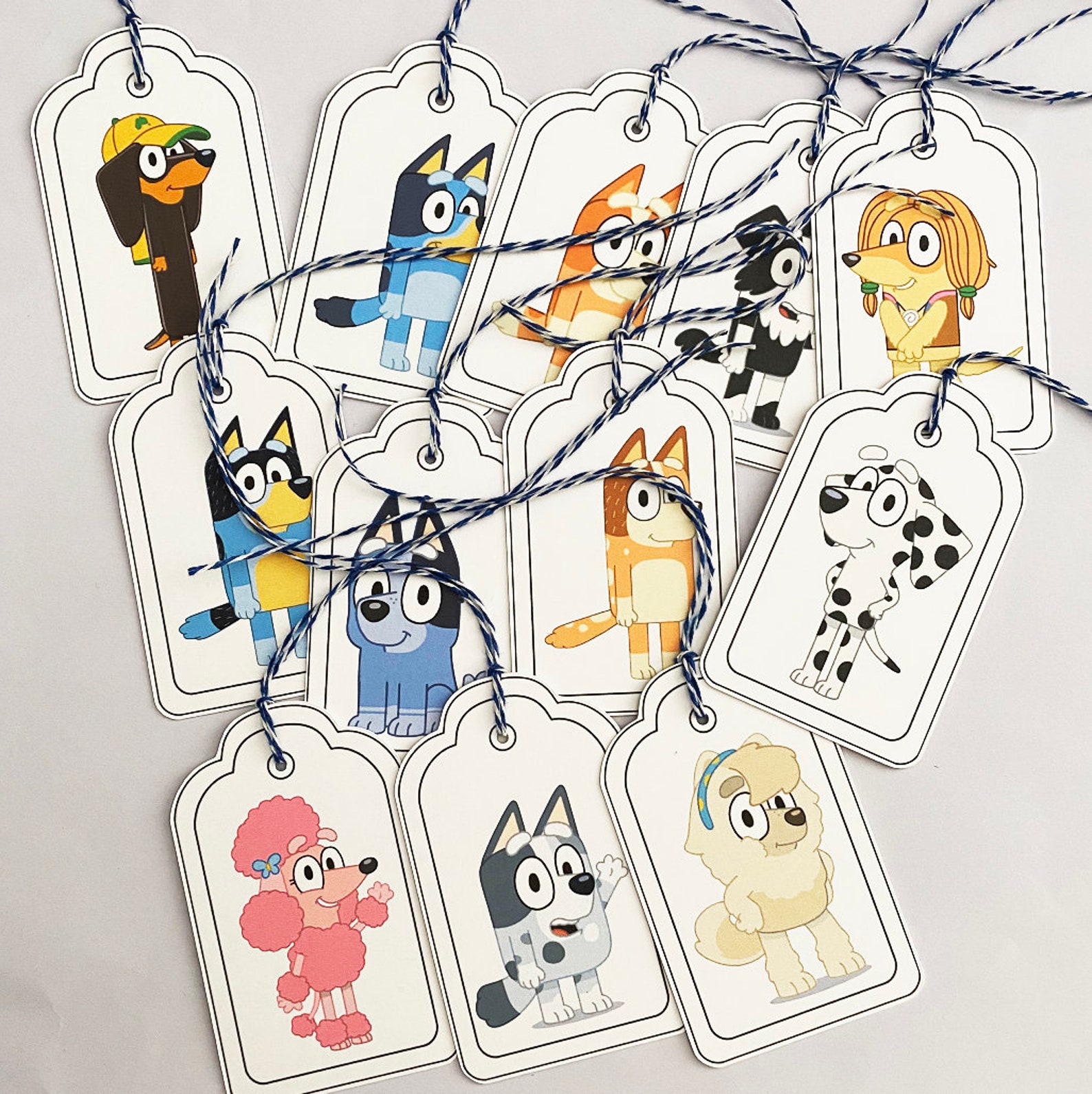 Bluey Birthday Party Gift Tag Decor Etsy