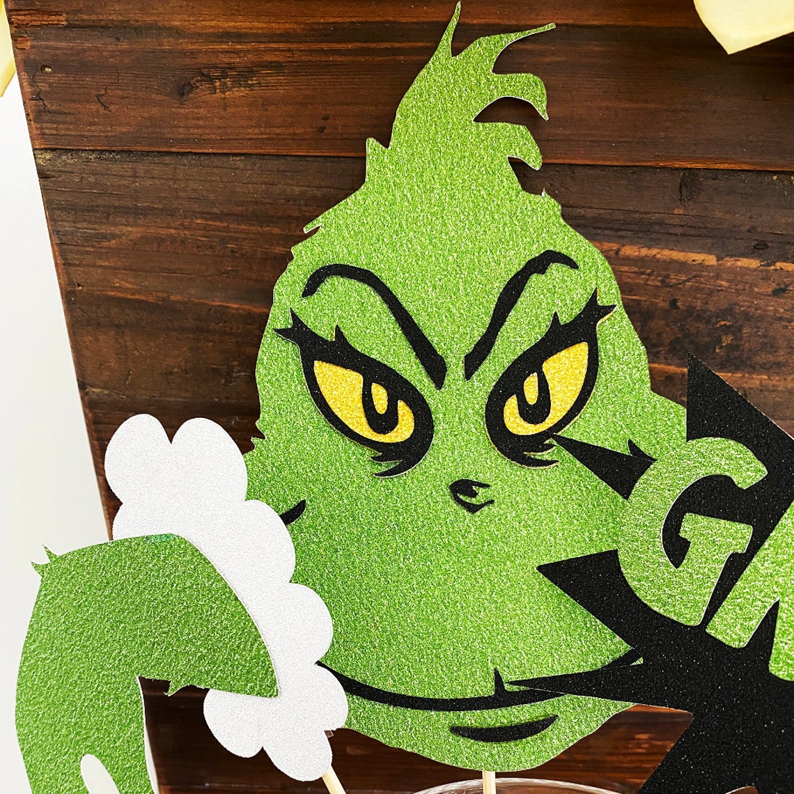 Grinch Birthday Party Cake Topper | Etsy