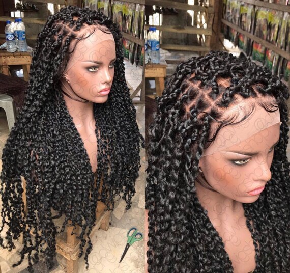 Passion Twists Braids Curly Braids Wigs For Black Women Etsy