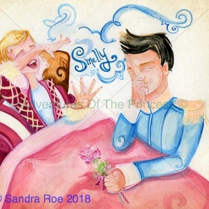 Cartão de felicitações de - The Farting Princess and The Smelly Farts© - Qualquer ocasião - Em branco dentro de "The Farting Princess"© Livro de Sandra Roe