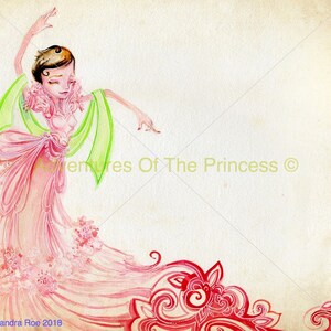 Cartão de felicitações de - The Dancing Princess© - Para qualquer ocasião - Em branco por dentro - do livro The Farting Princess© escrito por Sandra Roe