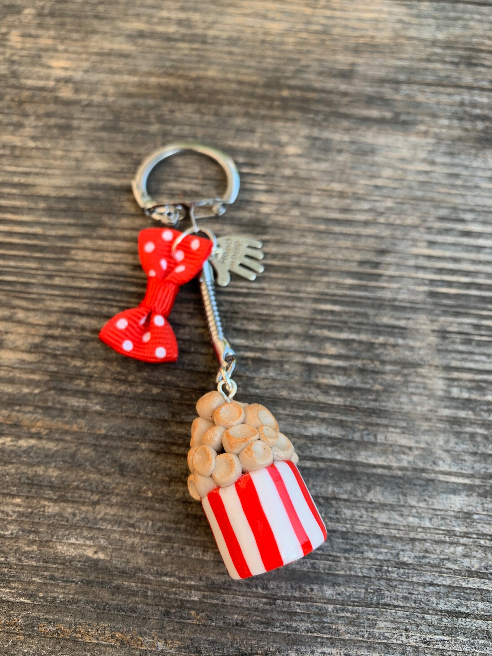 Keyrings Pot of Popcorn Fimo Paste Etsy