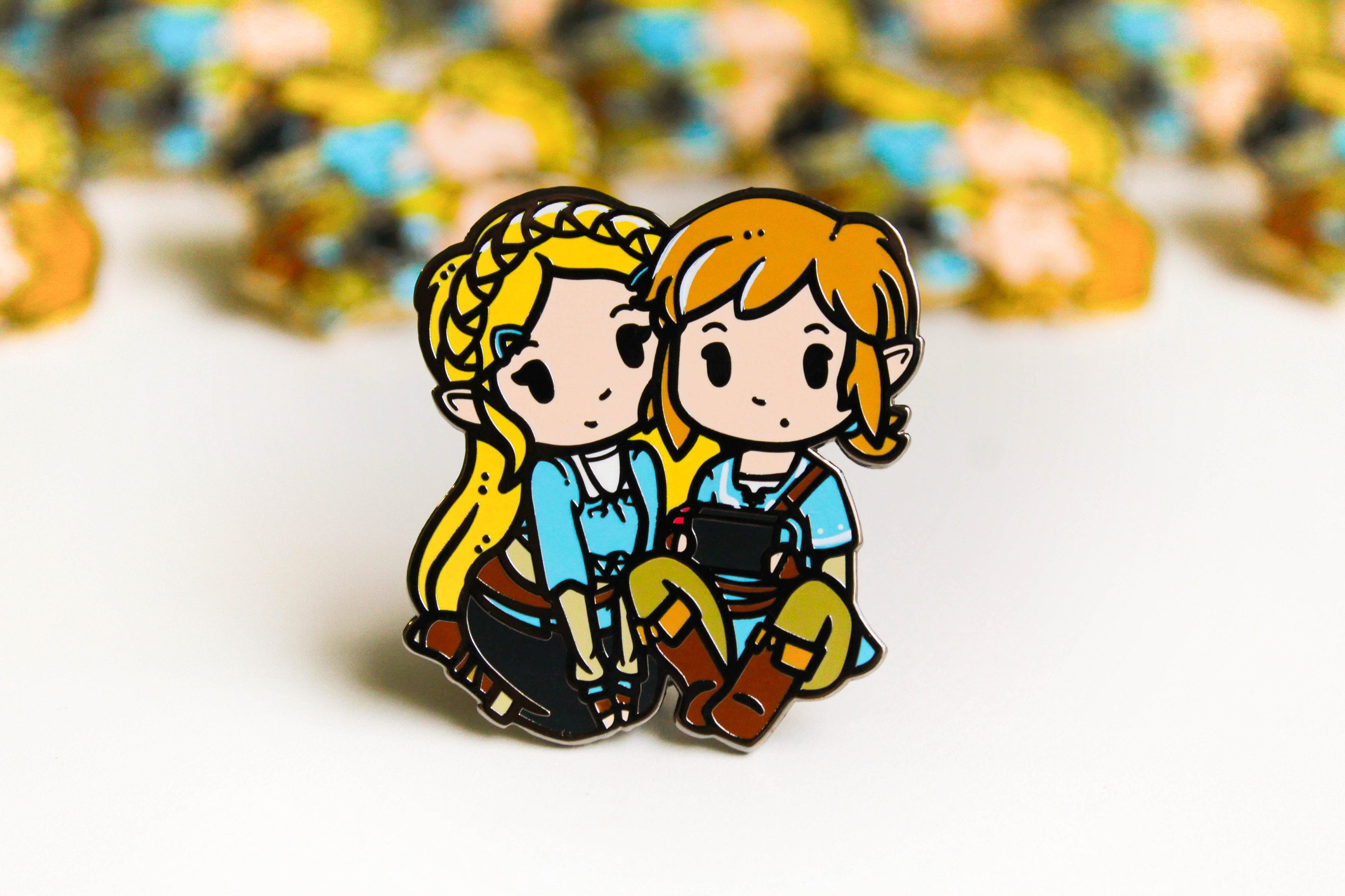 Zelda and Link Enamel Pin