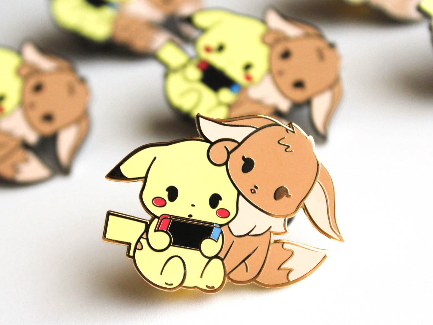 Pikachu & Eevee Pokémon Holiday 2019 Pins & Greeting Card