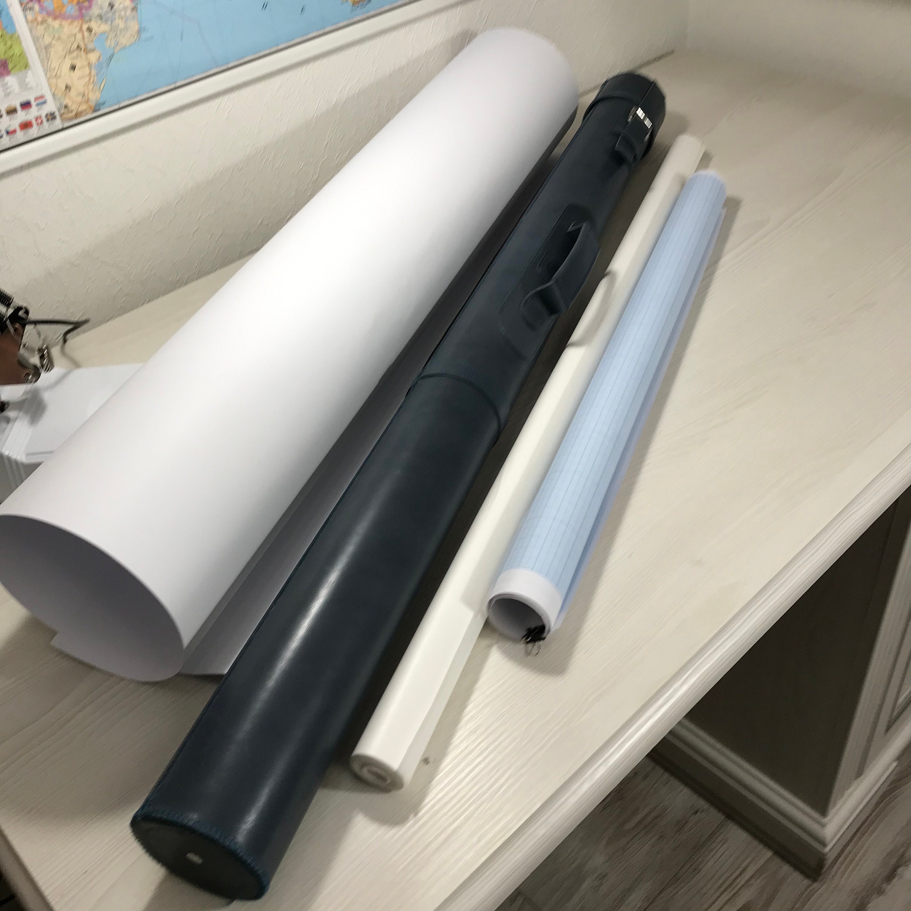 Document Tube8cm.leather Document Holder. Bag For Architect. Postertube