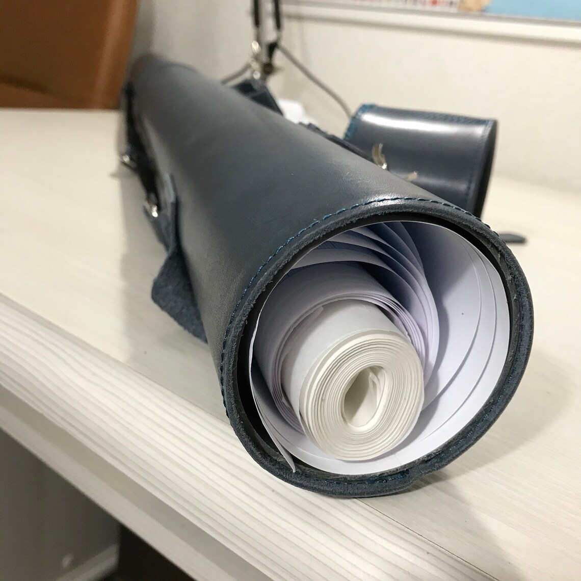 Document Tube 8cm. Leather Tube Case. Case Roll. Leather Etsy