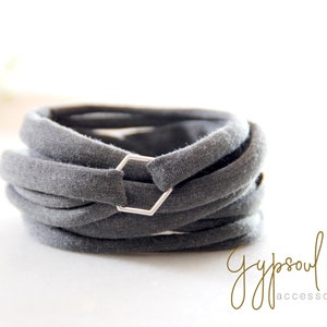 Pick your colour Silver Hexagonal Wrap Wrist Cuff Grey Stretch Wrist Bracelet Fashion accessory Women Teens Wrist Tattoo Cover Wrap Bracelet