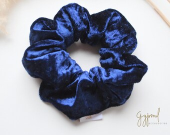 Elástico de cabelo azul escuro, GRANDE elástico de cabelo grosso, elástico de cabelo, suporte de coque bagunçado, rabo de cavalo, acessório de cabelo feminino e feminino, capa de tatuagem de pulso