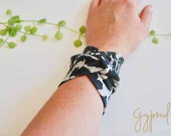 Women Teens Wrist Tattoo Cover Wrap Bracelet Fabric Jewellery SET of 3 TWIST Wrist Cuffs Earthy Collection Wrist Bracelets