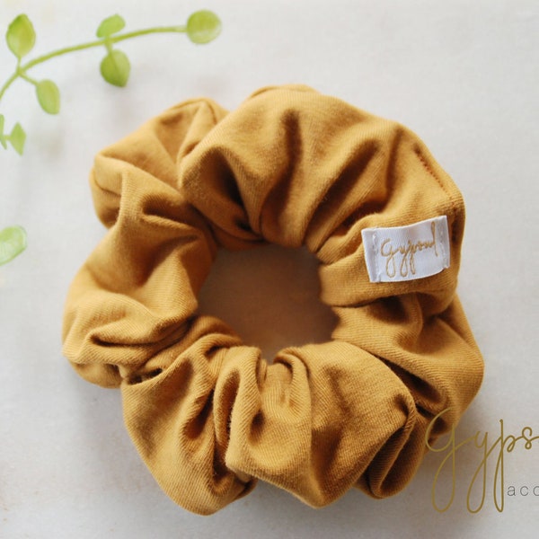 Ochre Scrunchie, Chunky Hair Tie, Elastic Hair Tie, Messy Bun Holder, Pony Tail Tie, Hair Accessory for Women Girls, Wrist Tattoo Cover