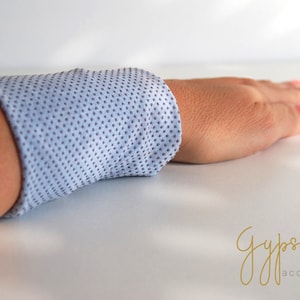 Light Blue Dotted Wrist Cuff Jersey Wrist Bracelet Fashion accessory Women Teens Wrist Tattoo Cover Wrap Bracelet Fabric Jewellery