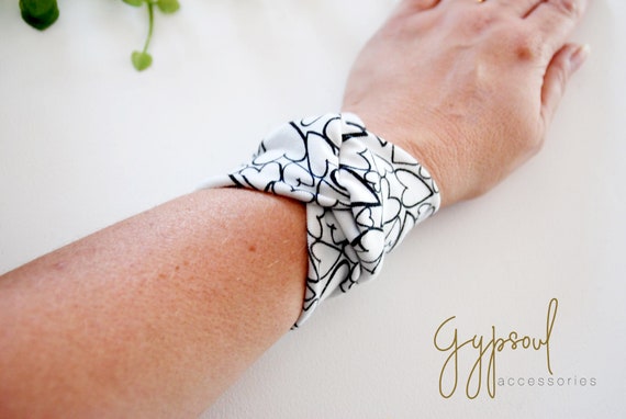Women Teens Wrist Tattoo Cover Wrap Bracelet Fabric Jewellery SET of 3 TWIST Wrist Cuffs Earthy Collection Wrist Bracelets