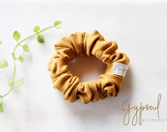 Thin Ochre Scrunchie, Chunky Hair Tie, Elastic Hair Tie, Messy Bun Holder, Pony Tail Tie, Hair Accessory for Women Girls, Wrist Tattoo Cover