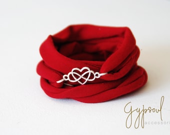 Infinity Herz Wrap Handgelenk Manschette Wählen Sie Ihre Farbe Stretch Handgelenk Armband Mode-Accessoire Frauen Teen Handgelenk Tattoo Cover Wrap Armband