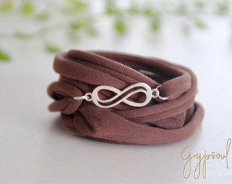 Große Infinity Braun Wrap Handgelenk Manschette, wählen Sie Ihre Farbe Stretch Handgelenk Armband Mode-Accessoire Cat Lover Wrist Tattoo Cover Wrap Armband