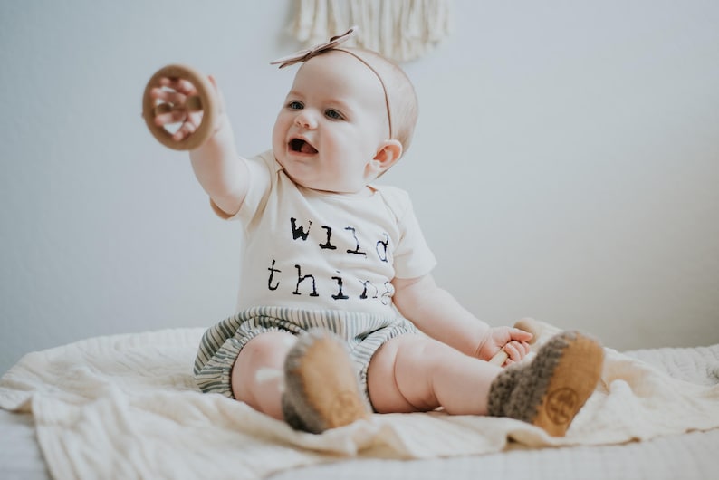 Wild Thing Bodysuit Unisex Baby Clothing Organic Baby Clothes Baby Shower Gift Boho Baby Newborn Gift Gender Neutral Bodysuit