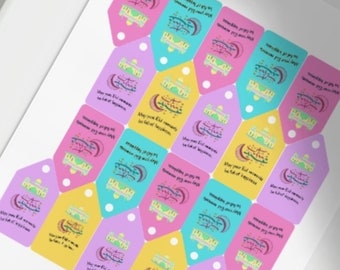 Cost Saver Printable 5 Designs Colorful EID Hang Tags Gift Tag  HangTag GiftTag