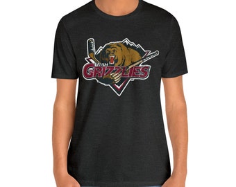 Utah Grizzlies AHL Retro Hockey Team T-Shirt - Vintage Hockey Shirt - Defunct Hockey Team Shirt