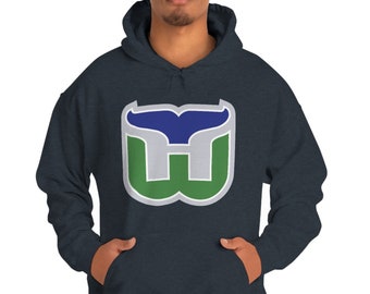 NHL Hartford Whalers Men's Vintage Lace-Up Fleece Hooded Sweatshirt - M