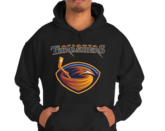 Atlanta Thrashers NHL Retro Hockey Hooded Sweatshirt- Old Time Hockey Hoody - Defunct Hockey Team Hoodie