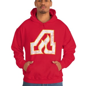 Sapnap Merch Flame Name Pollover Hoodie Hip Hop Sweatshirt,Red,S