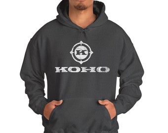 Retro KOHO Logo Hooded Sweatshirt - Old School Hockey Hoodie - Classic Vintage Look KOHO Logo