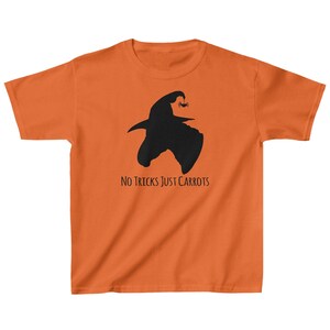 No Treats Just Carrots Halloween Witch Horse Kids Equestrian T-Shirt