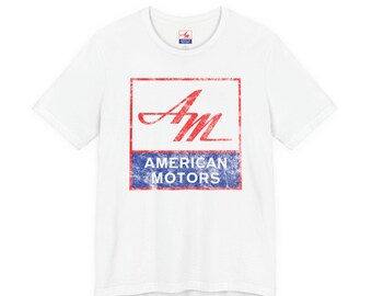 American Motors Corporation Retro Logo T-Shirt | Vintage Distressed Auto Tee | AMC Logo