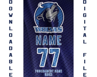 Printable Hockey Jersey Tournament Hotel Door Signs - Customized Name, Number, Logo & Colors - 11"x17" (DIGITAL FILE ONLY) Price Per Player