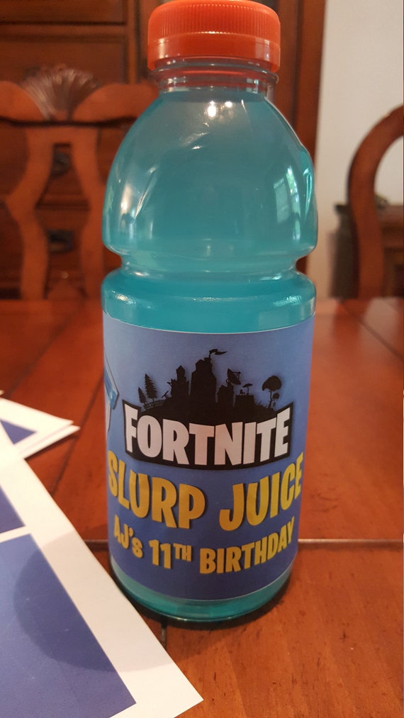 Fortnite Slurp Juice Personalized Bottle Labels DIGITAL FILE | Etsy