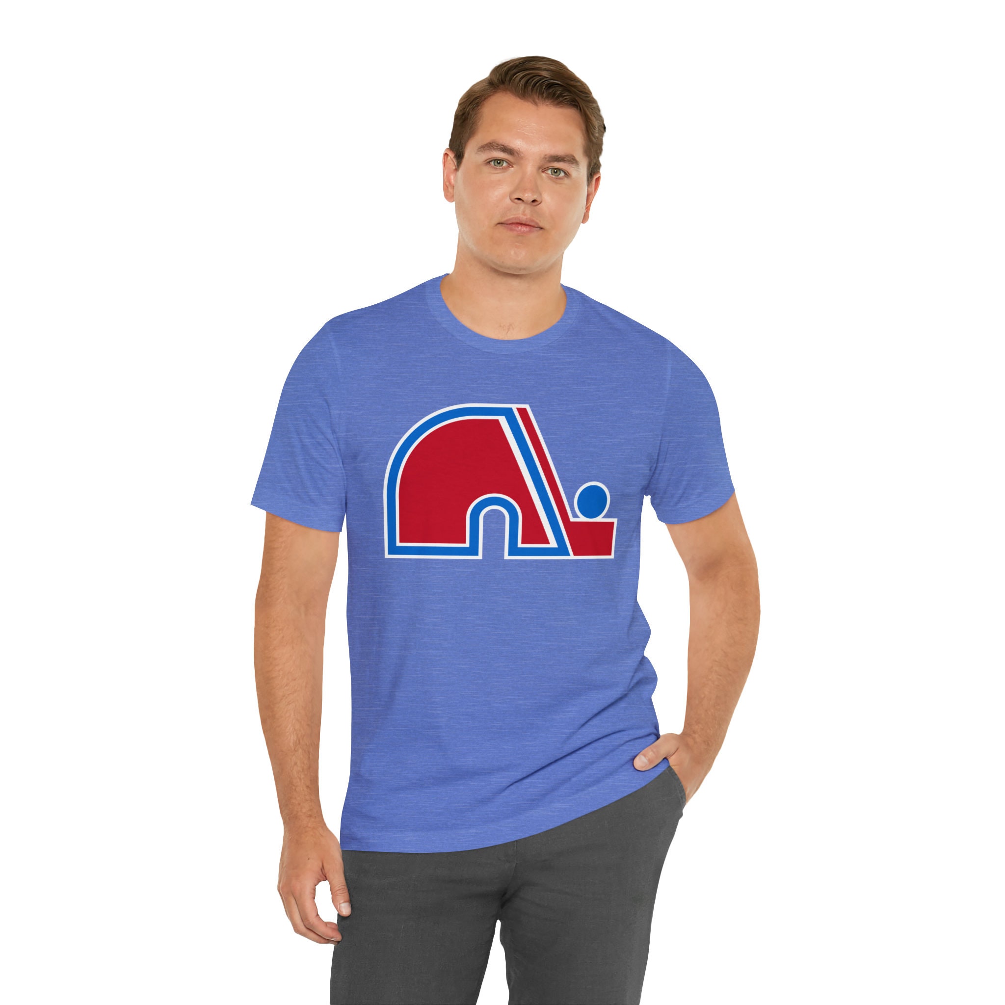 Kids Quebec Nordiques Circle Logo Hockey T-shirt Retro 