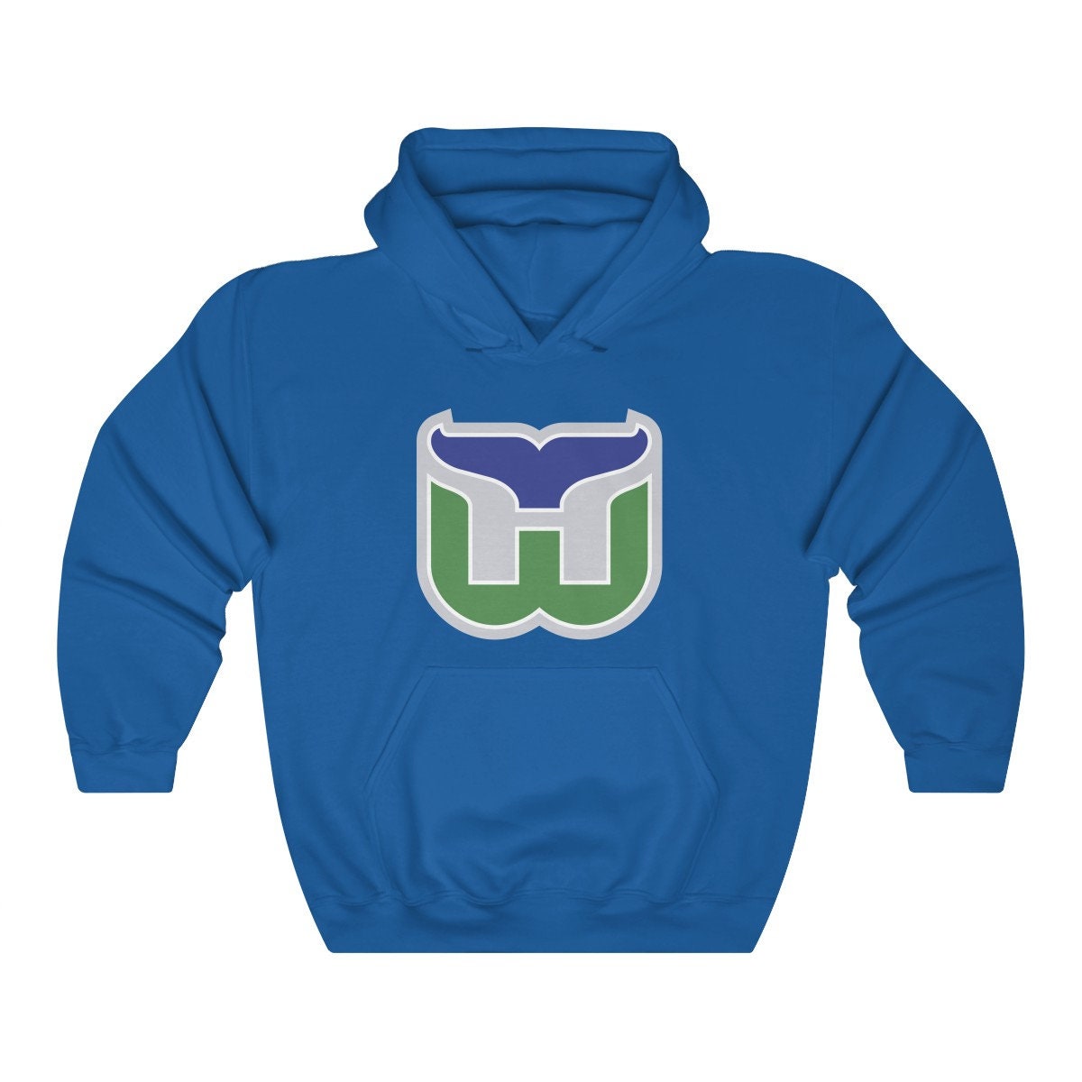 EWMDesign Hartford Whalers NHL Retro Hockey Hooded Sweatshirt- Old Time Hockey Hoody