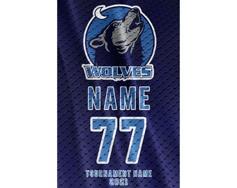 Hockey Jersey Tournament Hotel Door Signs - Personalized with Name, Number, Team Logo and Team Colors - 11"x17" Laminated Prints