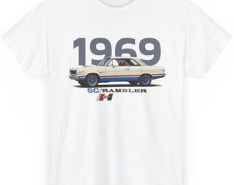1969 AMC SC/Rambler Muscle Car T-Shirt - American Motors Corporation Cars