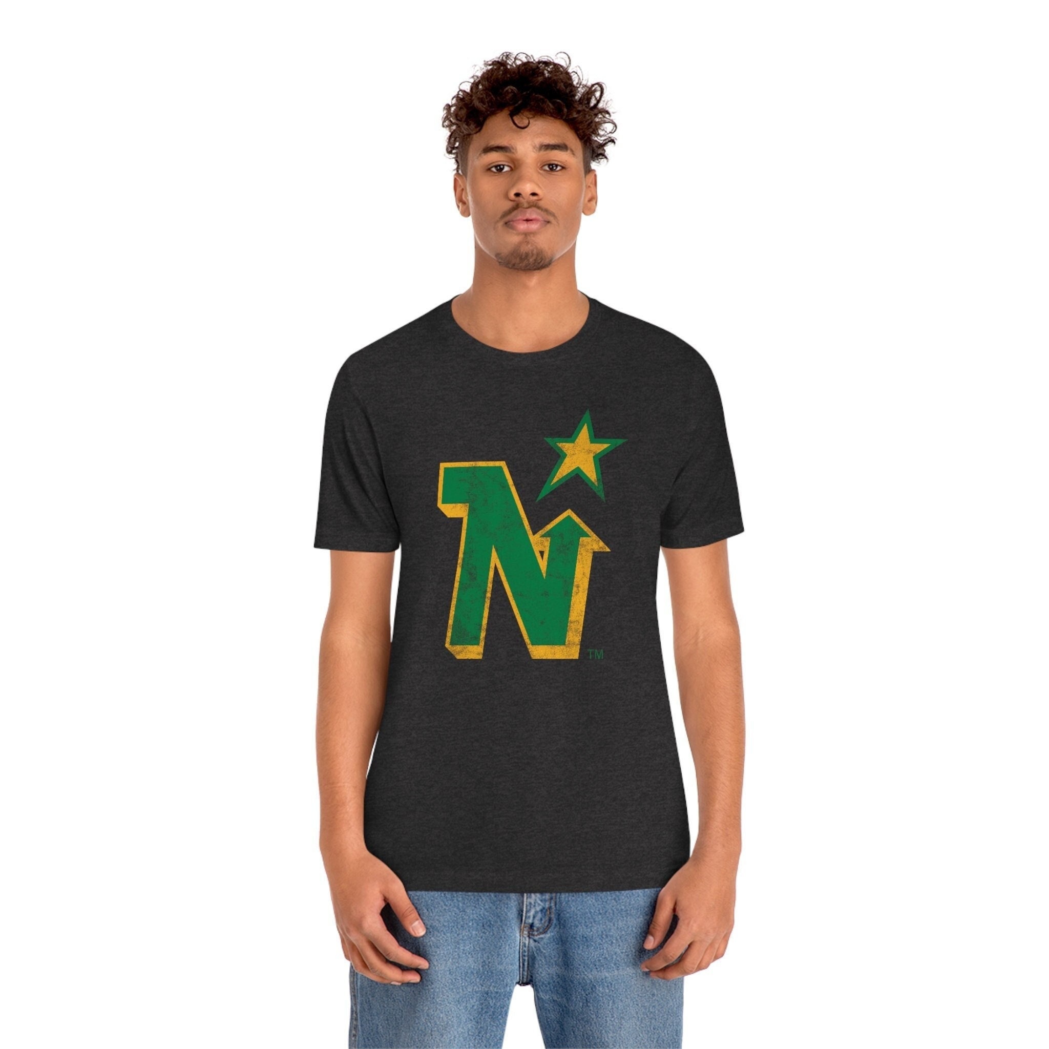Retro Minnesota North Stars Throwback Vintage Hockey Tee T-shirt