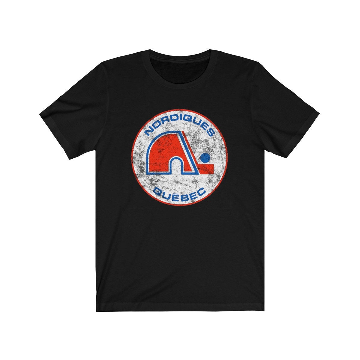 EWMDesign Kids Quebec Nordiques Hockey T-Shirt - Retro Vintage Old Time Hockey Shirt