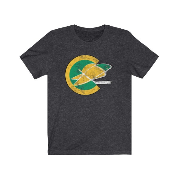 Vintage Retro California Golden Seals T-Shirt with Worn Logo - Mens Old Time Hockey